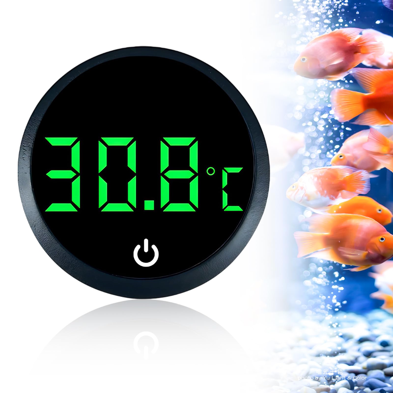 2 Termometri Digitali Per Acquario Con Sensore Di Precisione E Display LED | Da 0°C A 60°C | Montaggio Esterno A Ventosa | Batteria Inclusa