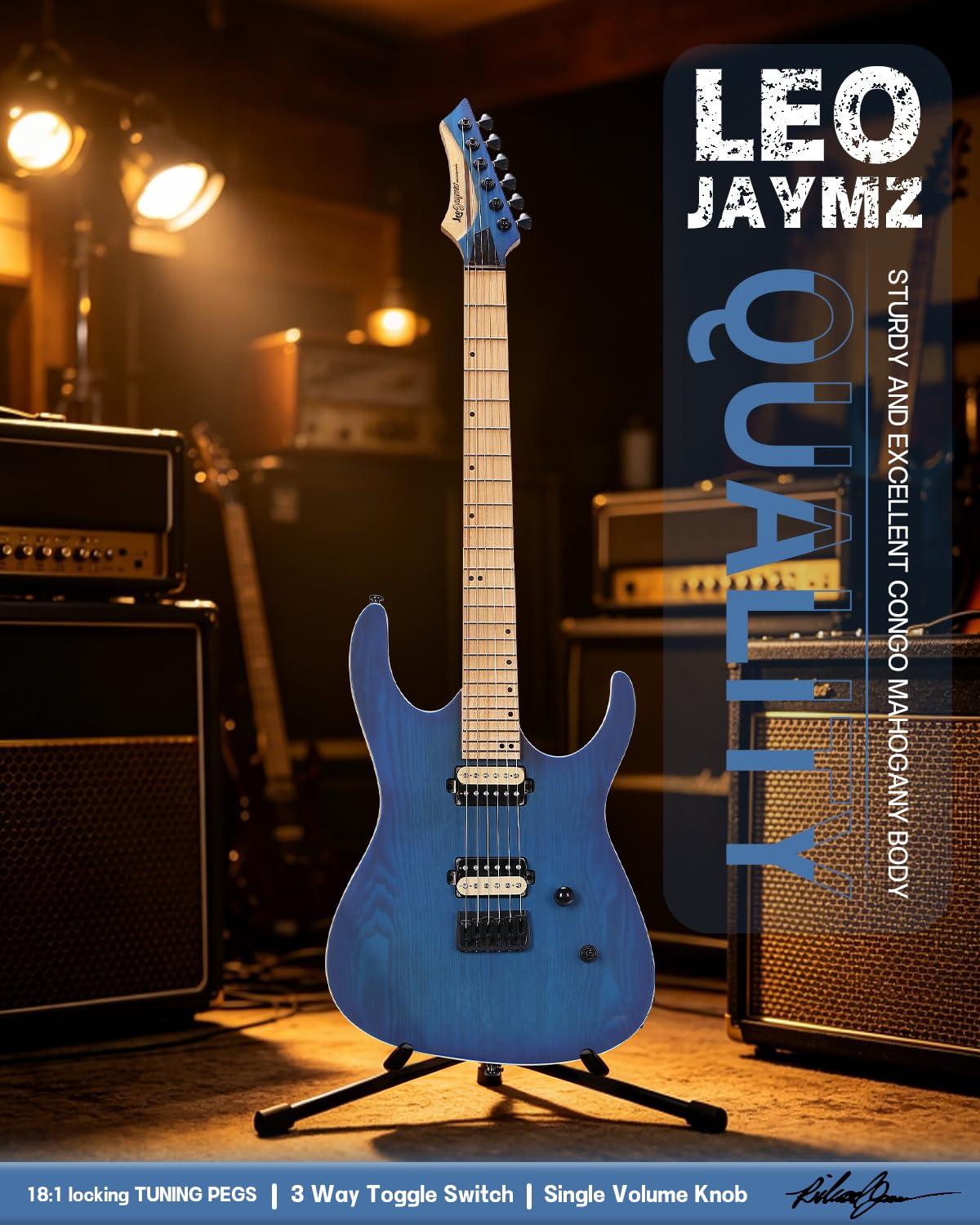 Amazon.co.jp: Leo Jaymz Monsoon Series 24-Fretエレキギター