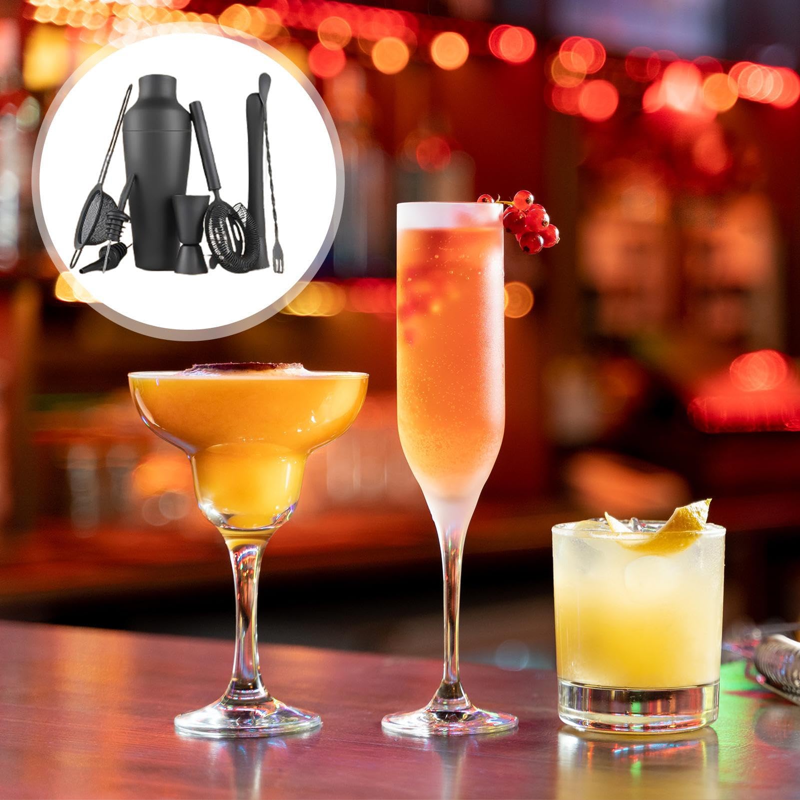 Kit à Shaker à Cocktails Acier Inoxydable Outil Pratique Ergonomique