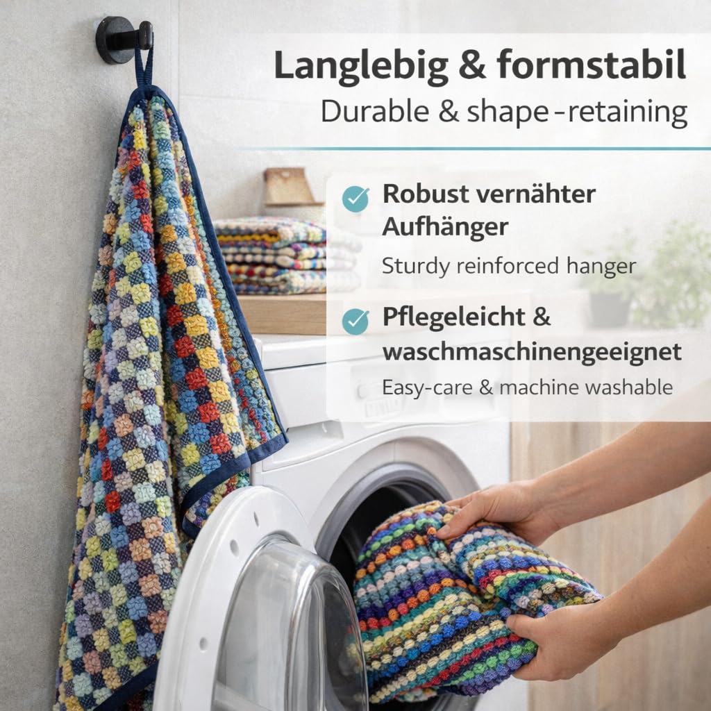 Betz 2 Stück Badetücher XXL Duschtücher Saunatuch Badetuch 100% Baumwolle Duschtuch Karo BUNT Größe 80 x 200 cm