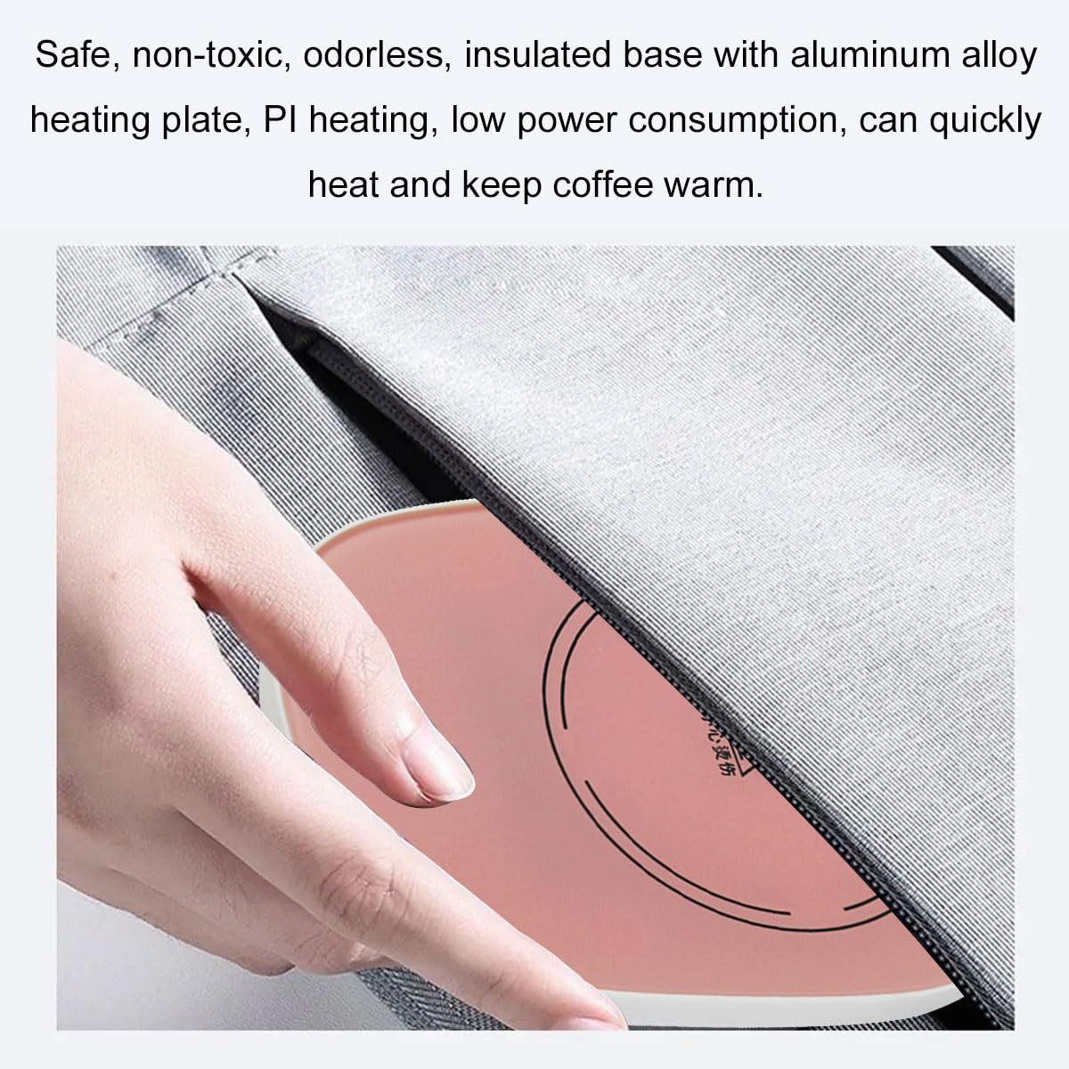 Scalda Tazza Usb,Scaldatazze Da Caffè,Usb Digitale 55 ℃ Scalda Bevande,Scalda Tazza Portatile,Scalda Tazze, Scalda Tazza Elettrico Intelligente Per Scrivania Da Ufficio,Tè caldo,succo,latte,Rosa
