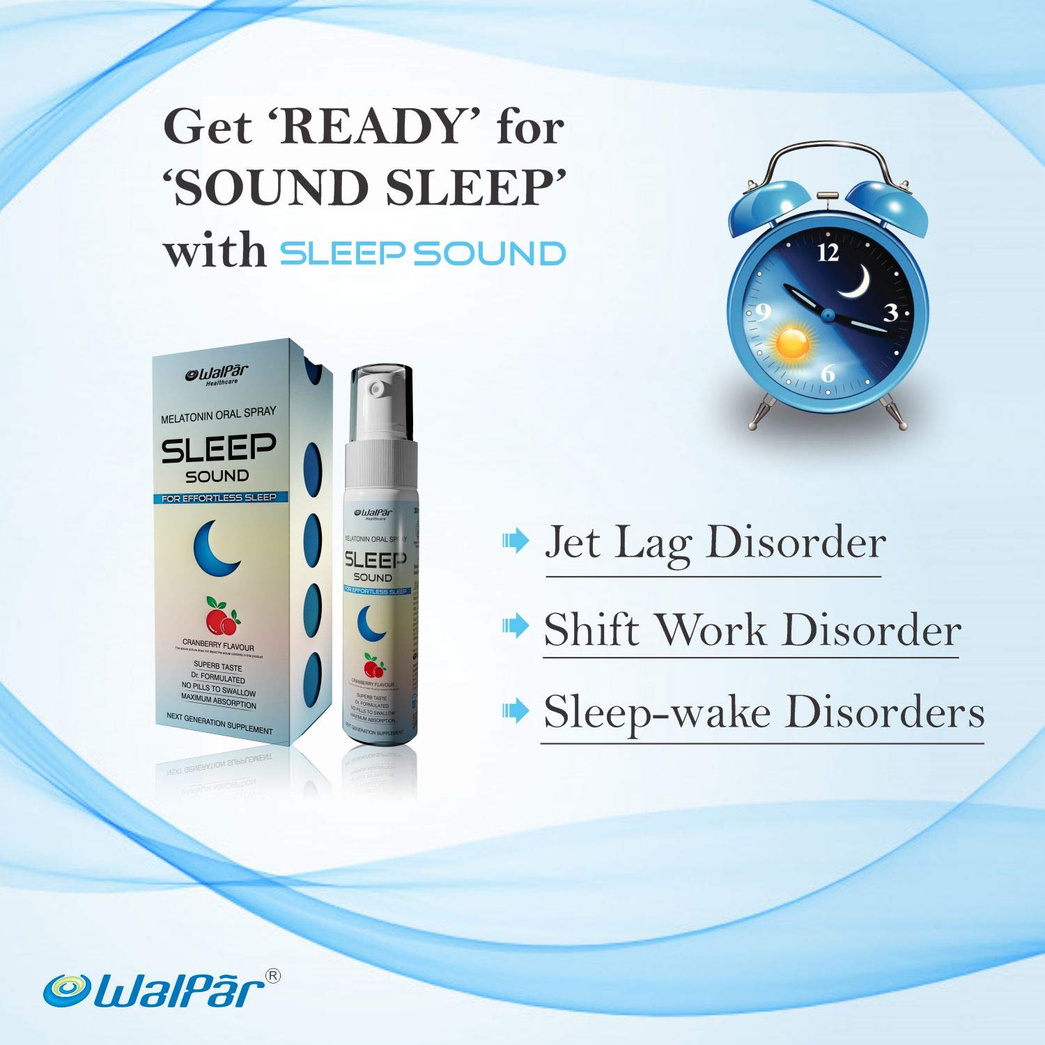 WALPAR Sound Sleep Melatonin Oral Spray for effortless sleep Cranberry Flavour 30 ml - PACK OF 2 — Amazon image 4