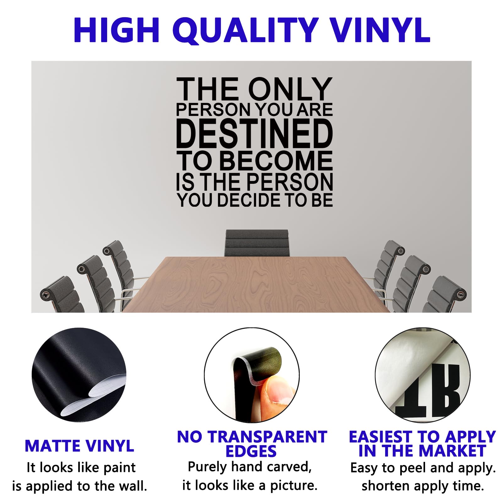 Inspirational Quotes Wall Decals for Office: Classroom Motivational Positive Vinyl Art Wall Stickers for School Gym Bedroom - Image 2