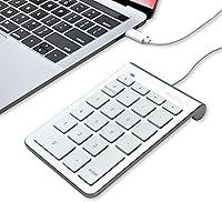 Vista 1 de Macally Teclado numérico USB C con cable, teclado numérico tipo C para laptop, Apple Mac iMac MacBook Pro/Air, iPad, PC con Windows o computadora