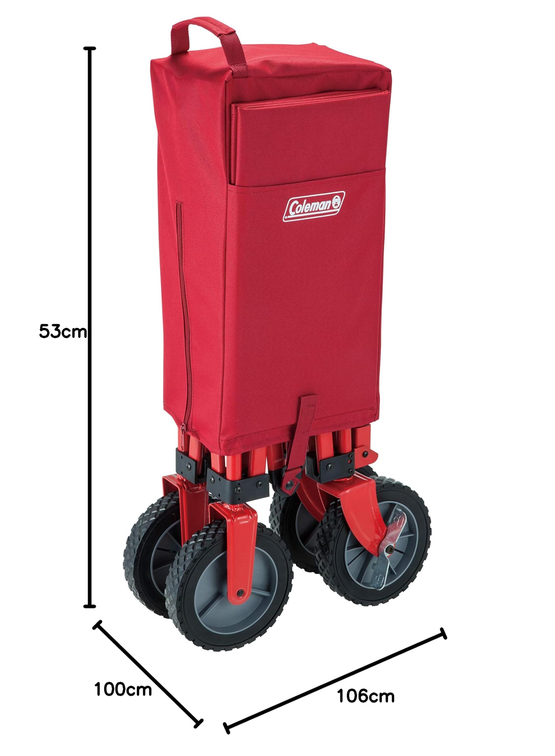 Coleman Chariot Camping Pliable, Chariot de Transport, Chariot de Jardin à 4 Roues, Charrette à Main, Tout Terrain