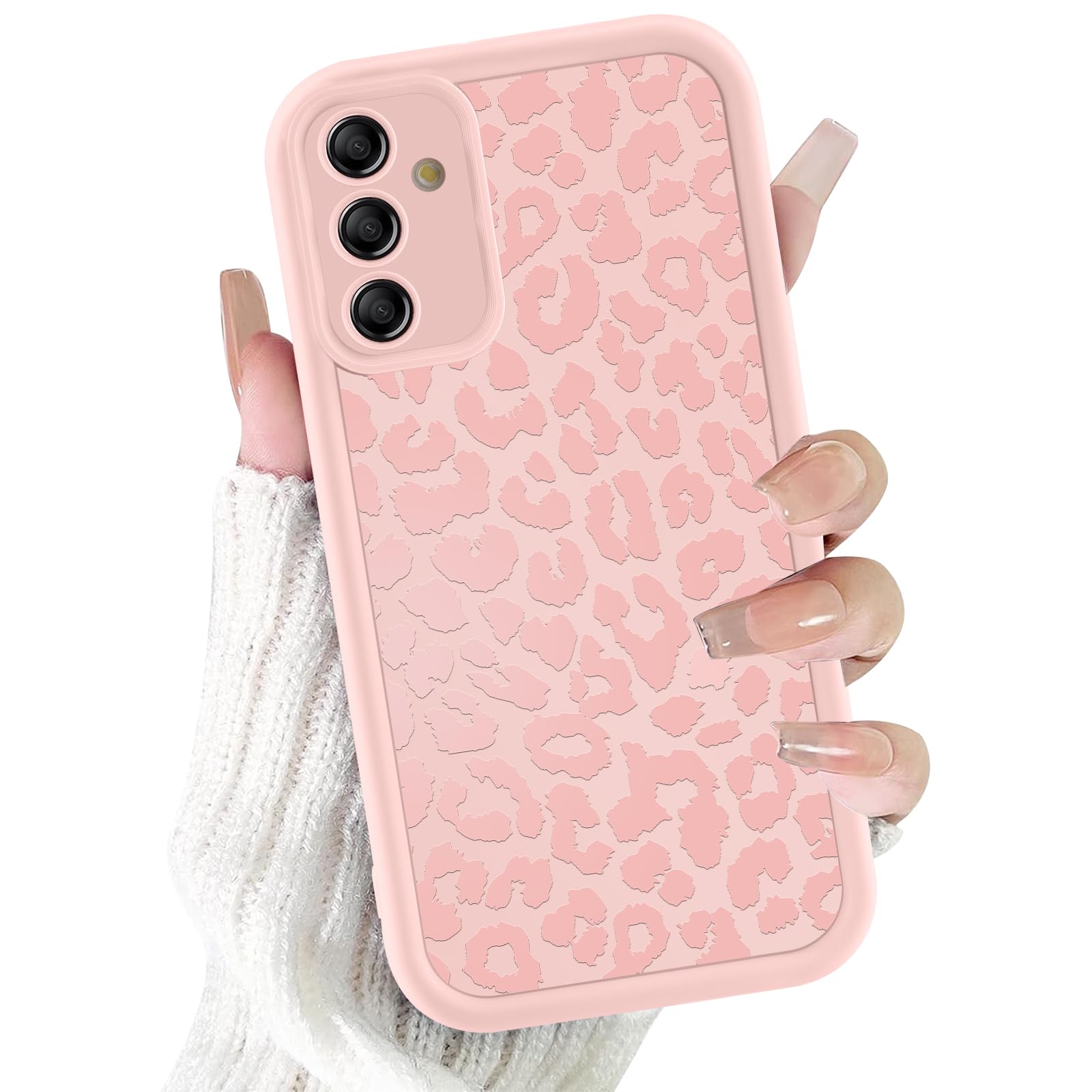 ZhuoFan Cover per Samsung Galaxy A26 5G 6,64”, Aesthetic Leopardata Motivo Custodia Rosa Opaca Ultra Morbida Sottile Leggera Silicone Antiurto AntiGraffio TPU Bumper Protettiva Case, 03