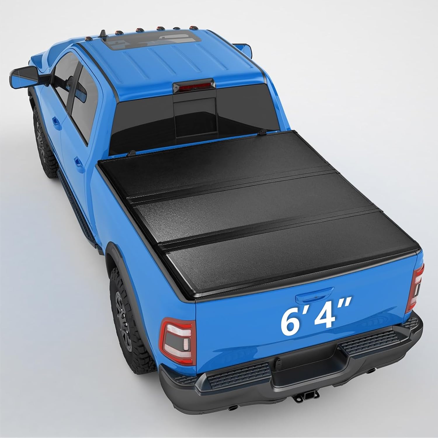 EZ-COVER 6'4" Hard Tri-Fold Truck Bed Cover Compatible for 2000-2006 Toyota Tundra FRP Tonneau Cover | Fleetside