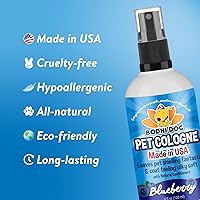 Vista 3 de Bodhi Dog Colonia natural para perros (arándano) – Perfume desodorizante perfumado prémium para mascotas con acondicionador para perros y gatos