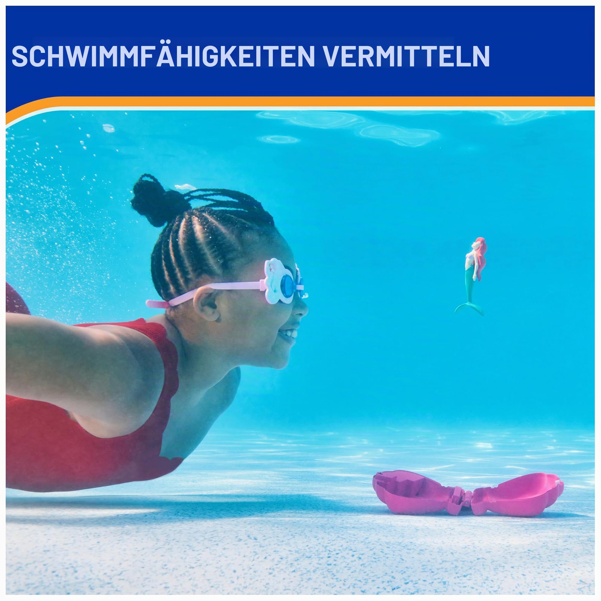 SwimWays Disney Princess Rosa Cartoon Schwimmspielzeug für Mädchen im Alter von 3 Jahren und älter, 1 Stück