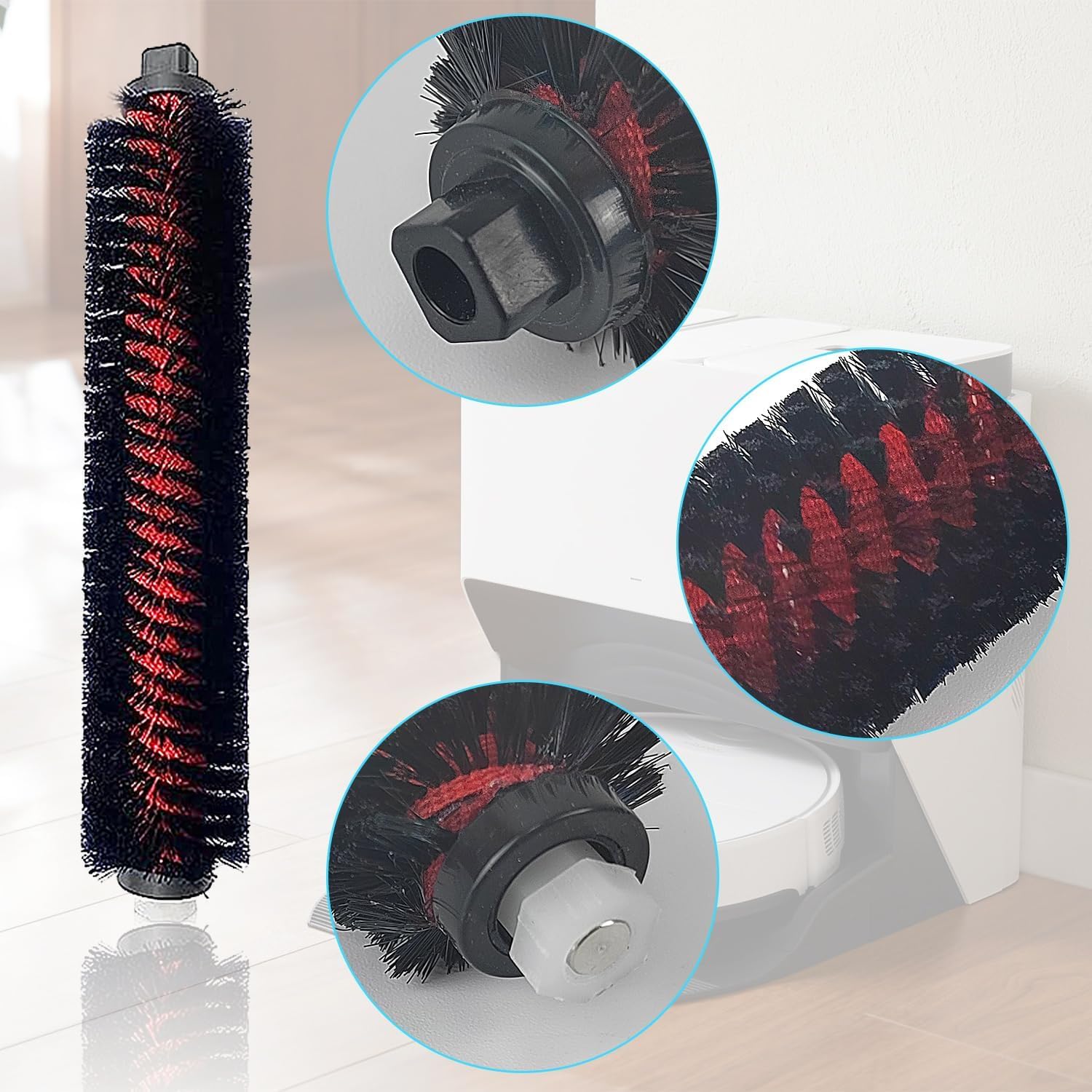 APZOVO Accessori Kit Ricambi per Roborock S8 Pro Ultra, Ricambio per Roborock S8 Pro Ultra con 2 Spazzola Principale in Gomma 4 Sacchetti di Polvere 6 Spazzola Laterale 4 HEPA Filtro 4 Panno