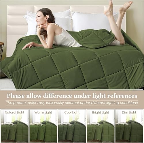 Vista 68 de Homelike Moment - Edredón tamaño king, inserto de edredón, plumón alternativo, ligero, acolchado, suave, para todas las estaciones, beige