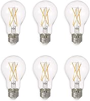 Sylvania TruWave Natural Series LED Bulbs, 60W Eq. 8W A19 Dimmable 2700K Soft White Clear, 800 Lumens - 6 Pack for Eye Comfort & Sleep