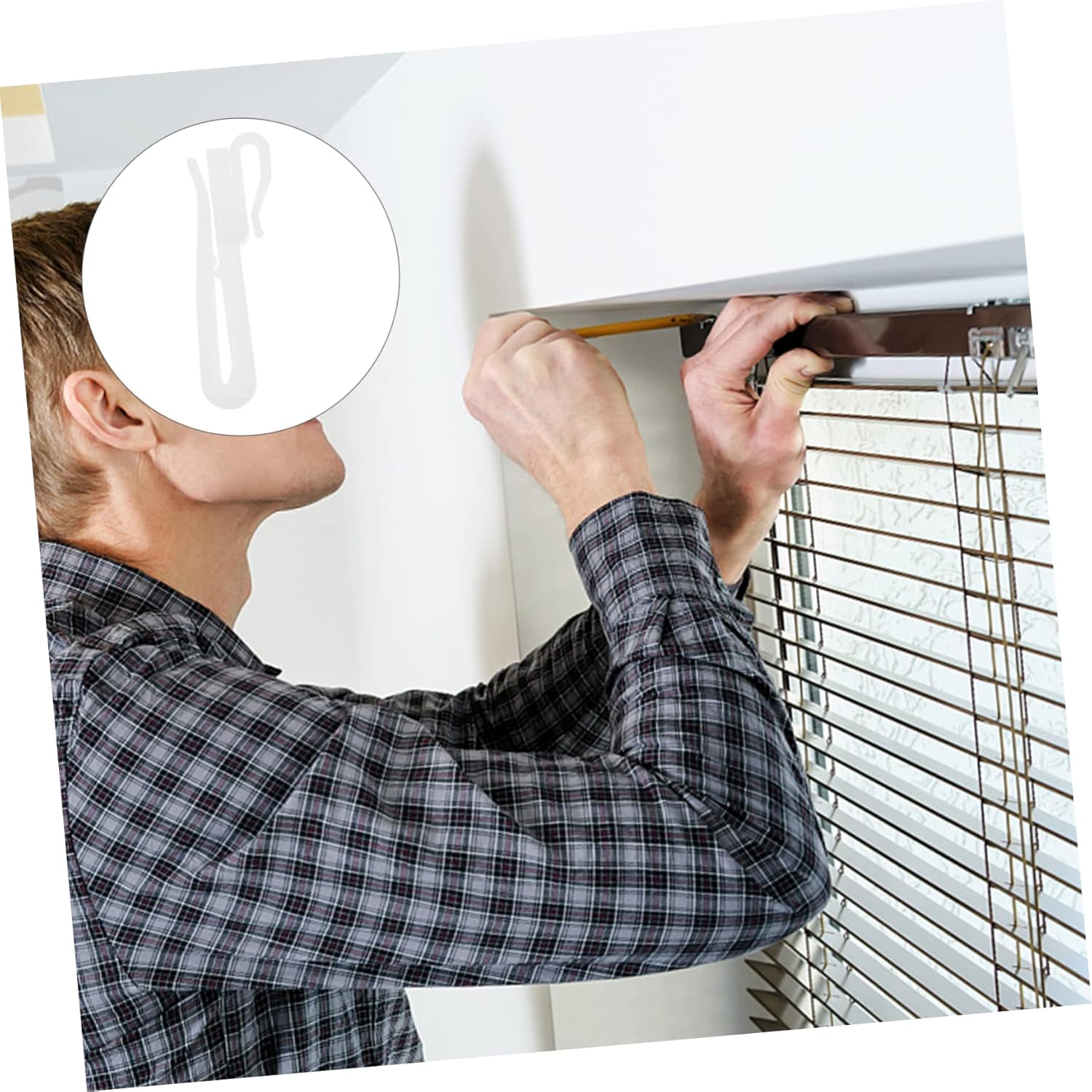 Cabilock Pleated Curtains Blackout Hooks 200pcs Plastic Curtain Adjustment Hooks Quick Installation