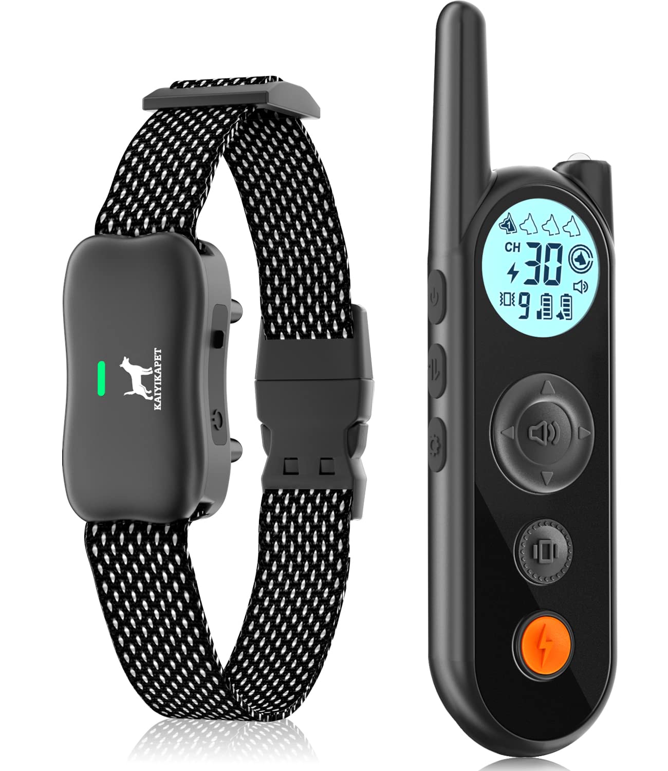 Clôture Électronique et Collier pour Chien avec 14 Niveaux Distance (8-1050m), Système de Clôture, Collier de Dressage pour Chien avec Mode Vibration, Son, Choc, IPX7 Résistant à L’Eau
