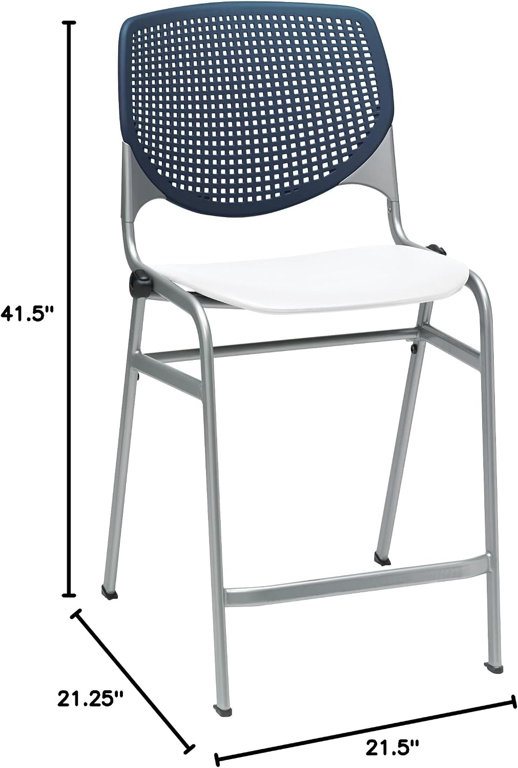 KFI Seating Kool Series Counter Stool, Navy