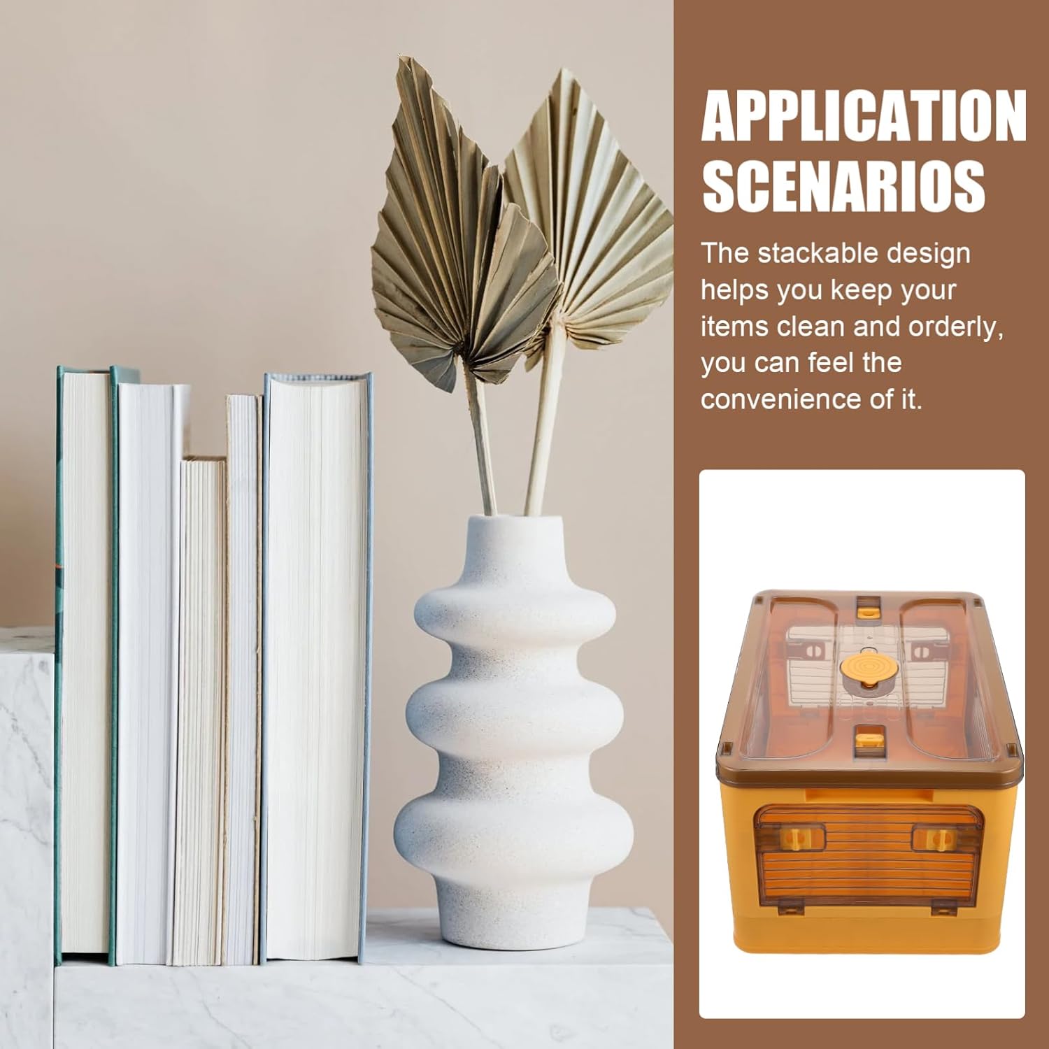 PRETYZOOM Portable Storage Baskets Foldable Trunk Organizer Plastic Toy Storage Home Closet