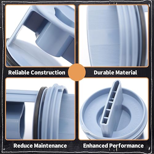 Miniatura 4 de 647920 Filtro de bomba de drenaje de lavadora compatible con lavadora Bosch, 00605010 00647920 602008 AP5972227 PS11704964 Bomba de drenaje de