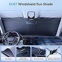 Vista 5 de KUST Parasol plegable para parabrisas para Chevrolet/Chevy Trax LS/LT/LTZA 2013-2023, accesorios para ventana, protector de visera solar, bloquea