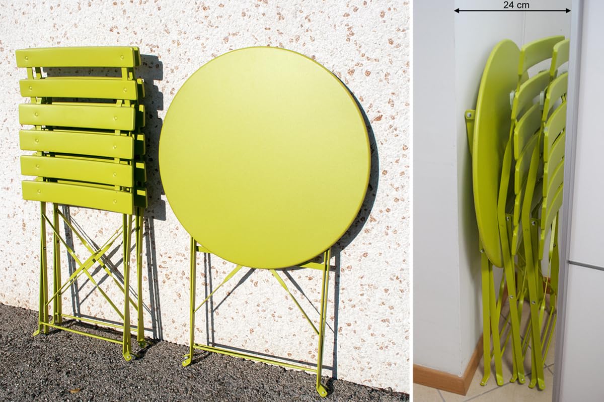 SAMIRA Set Tavolo e Sedie da Giardino Pieghevoli Esterno Mod. Positano