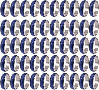 Nobranded 50pcs Unisex Color Changing Band Mood Finger Size 6-10 Random Change Color
