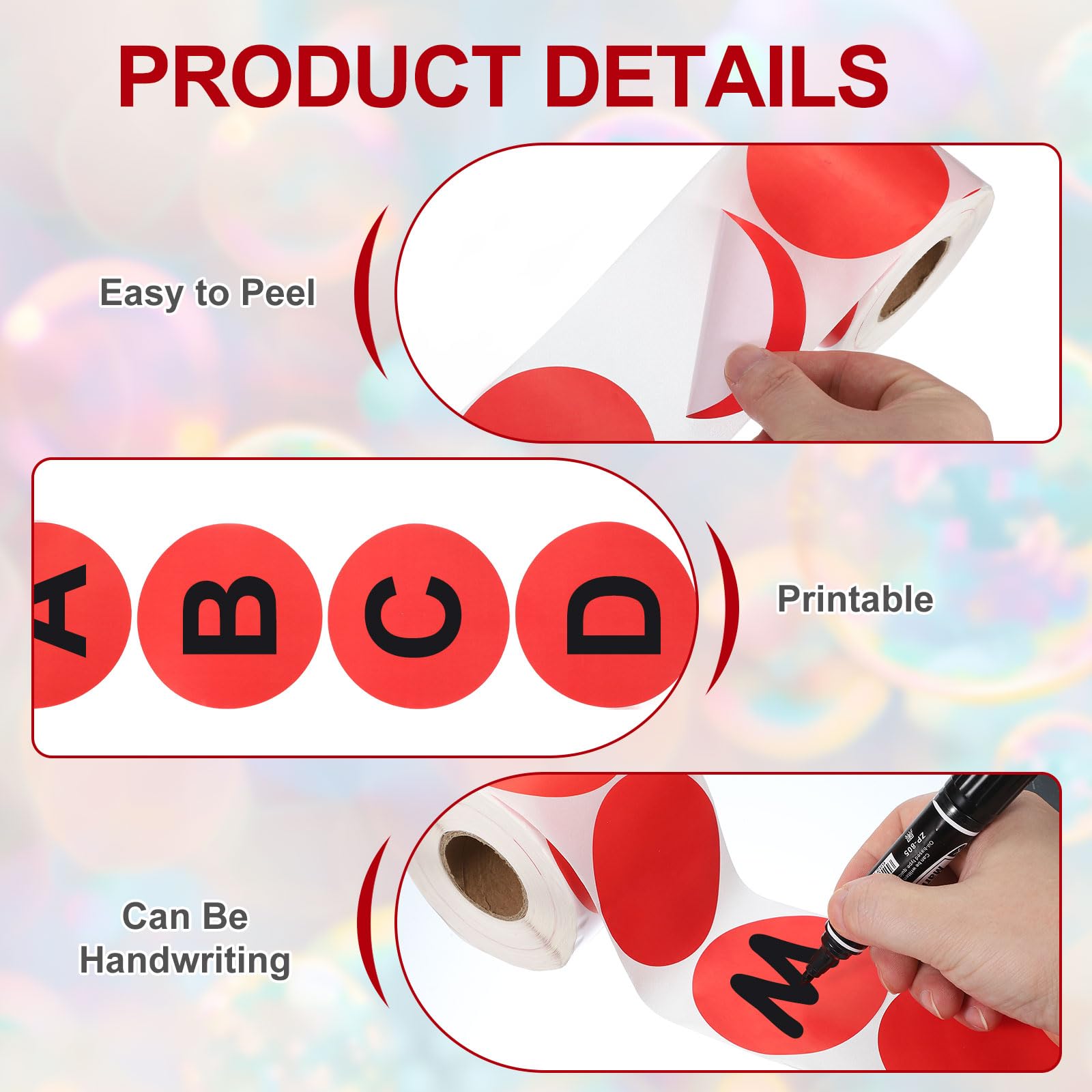 PATIKIL 1000 Pcs Autocollants Points Colorés, 3 Inch Cercles Autocollants Grands Étiquettes Rondes Adhésives Étiquettes Codage Vierges Pour Marquage Bureau De Garage De Cour Maison, Vert