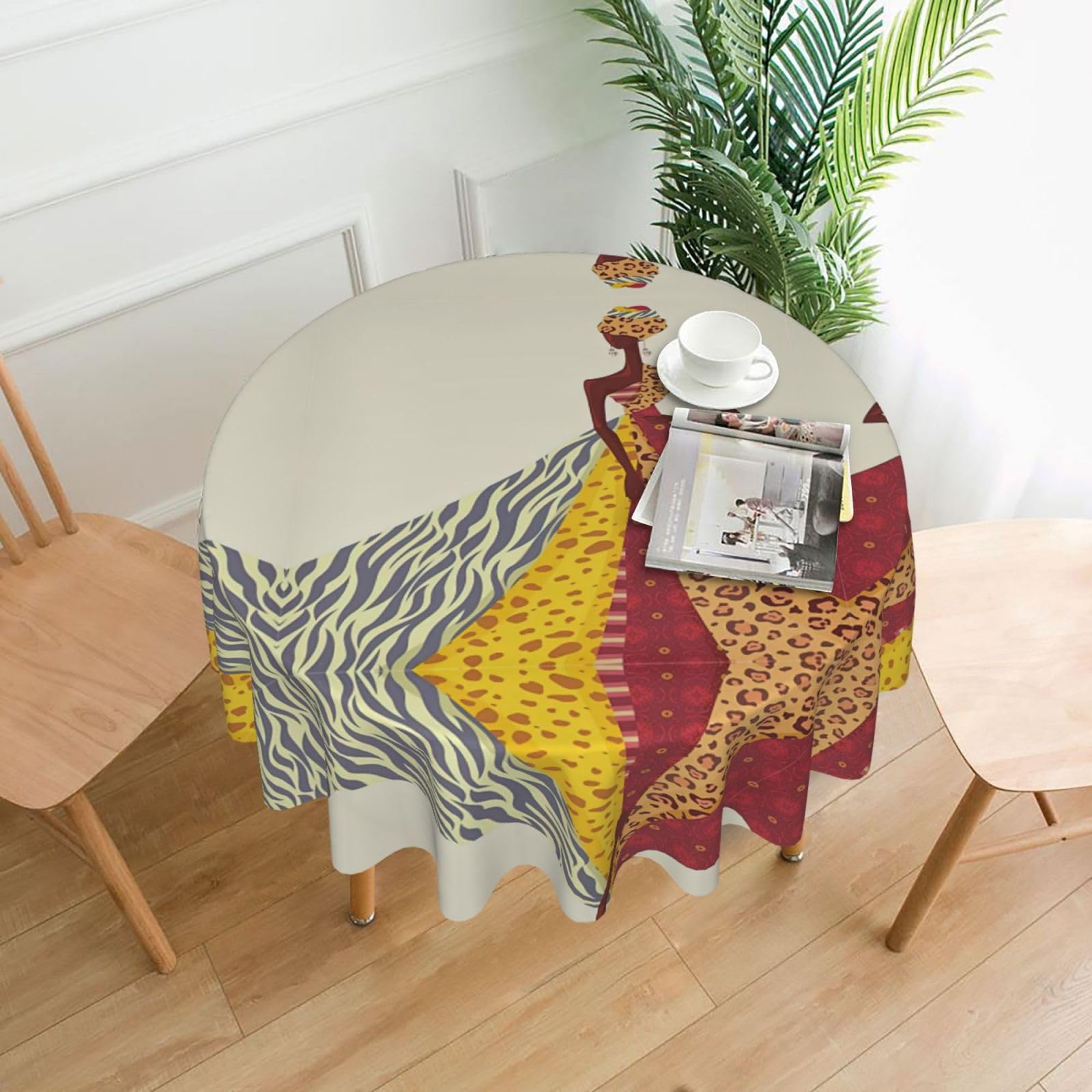 Nappe ronde de 152,4 cm imperméable idéale pour salle à manger et repas