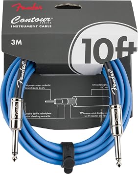 Fender Contour Serisi Enstrüman Kablosu (10FT STR/STR) Lake Placid Blue
