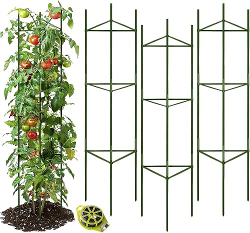 GROWNEER 3 Packs Tomato Cages for Garden, 51 Inches Tomato