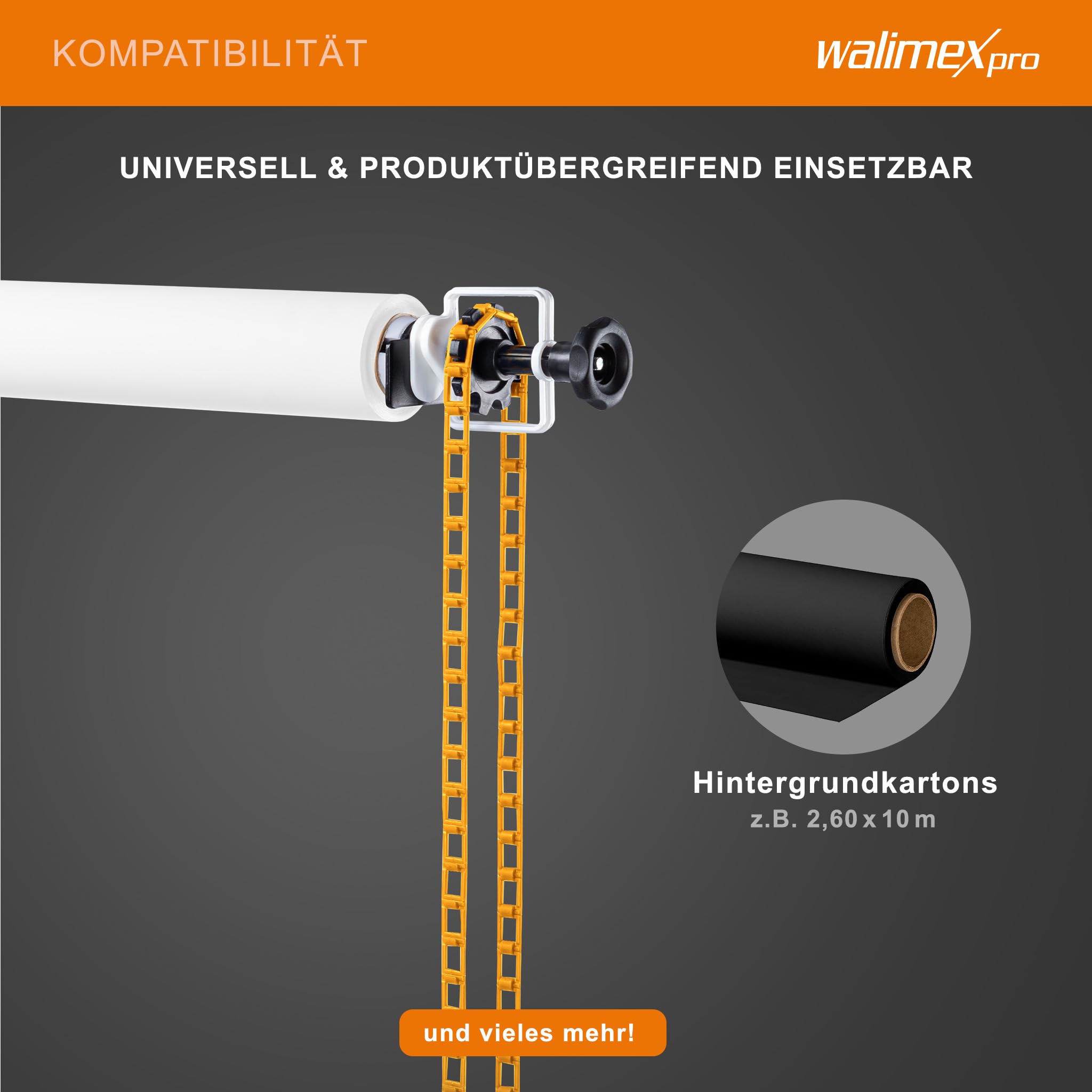 Walimex 3-fach Hintergrund Wandmontageset (3er Set)