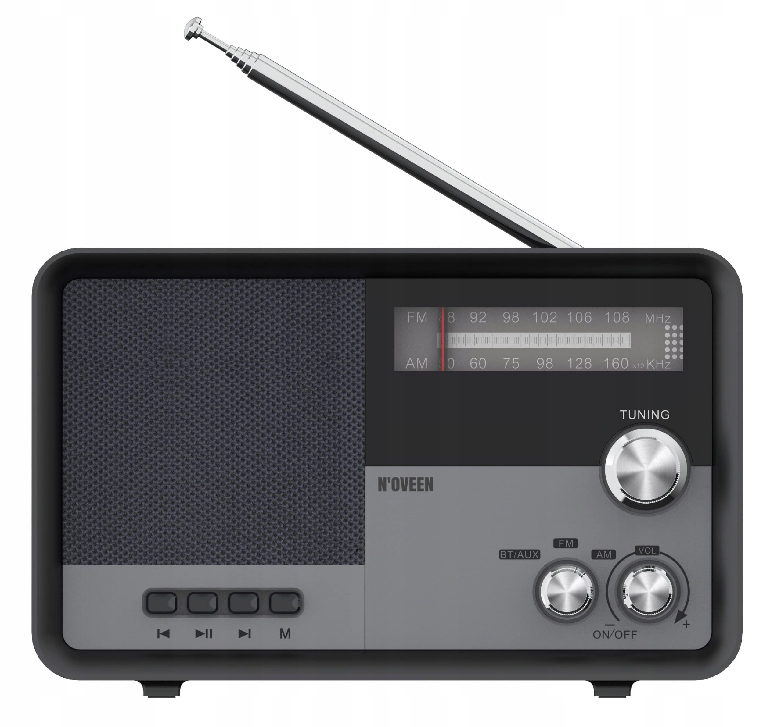 Kuchenne Radio Drewniane RETRO BLUETOOTH Noveen