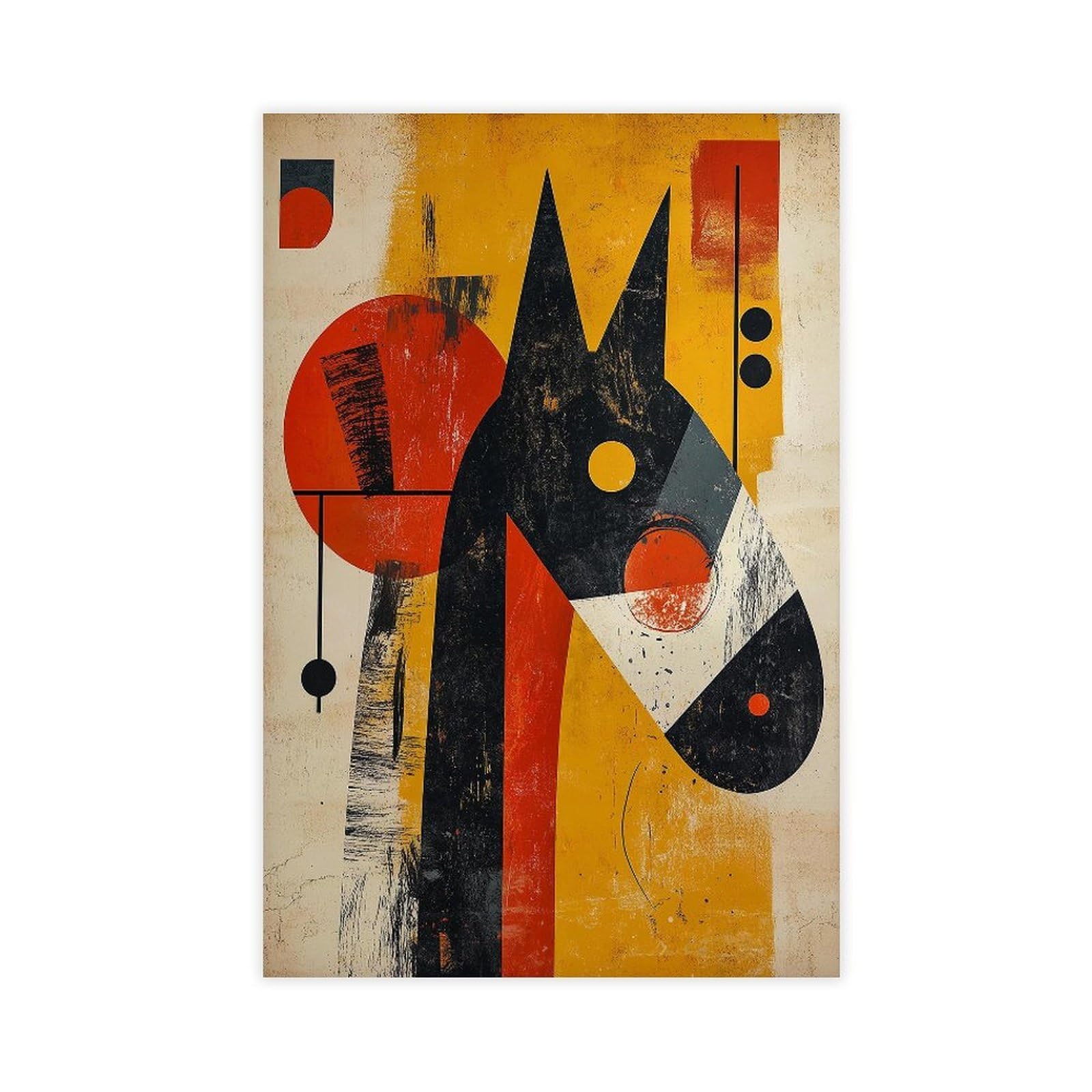 Bareronor Horse Abstract Poster Canvas Poster Bedroom Decor Landscape Office Room Decor Gift 16" L X 24" W