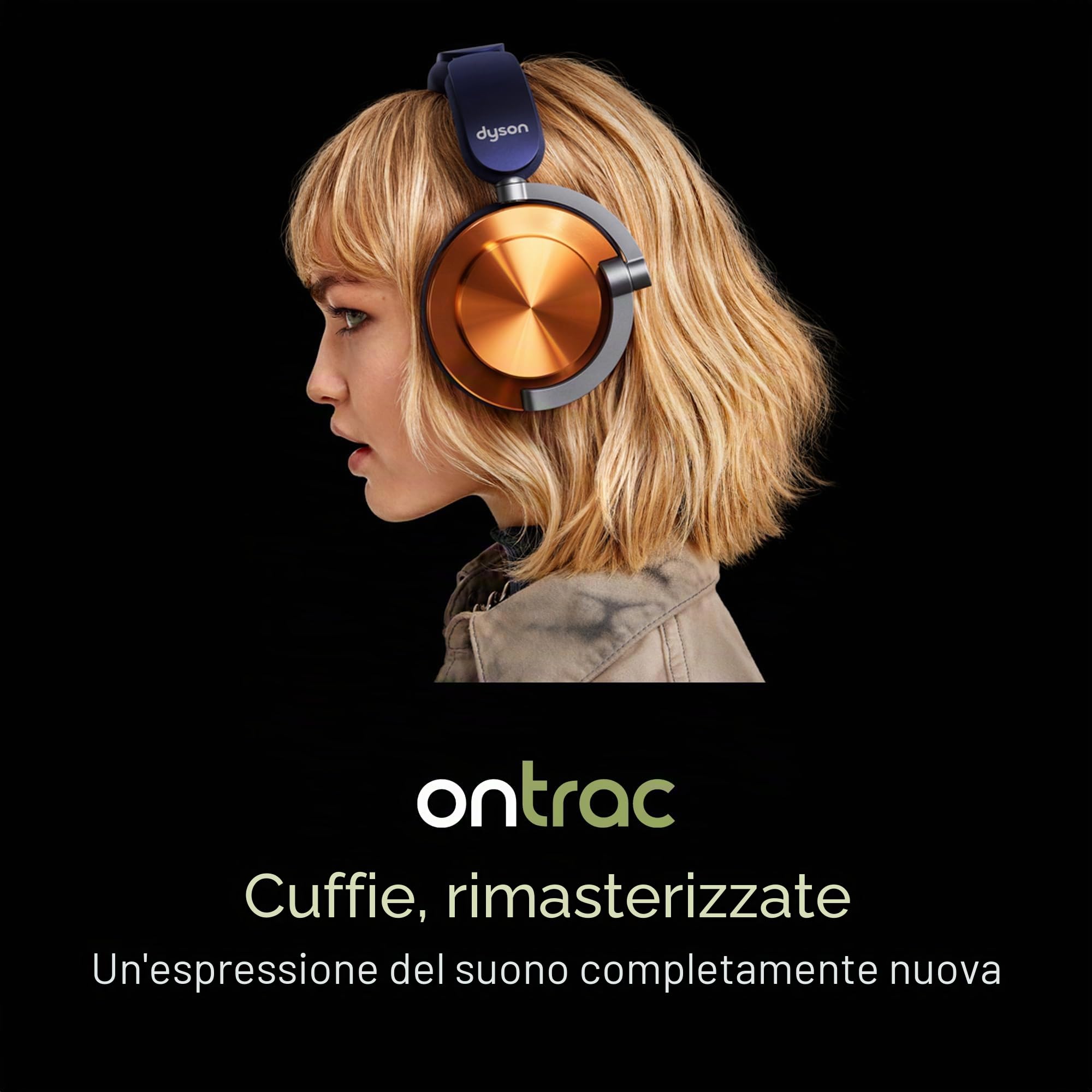 Dyson OnTrac Cuffie senza filo con cancellazione attiva del rumore e fino a 55 ore di ascolto (CNC Copper)