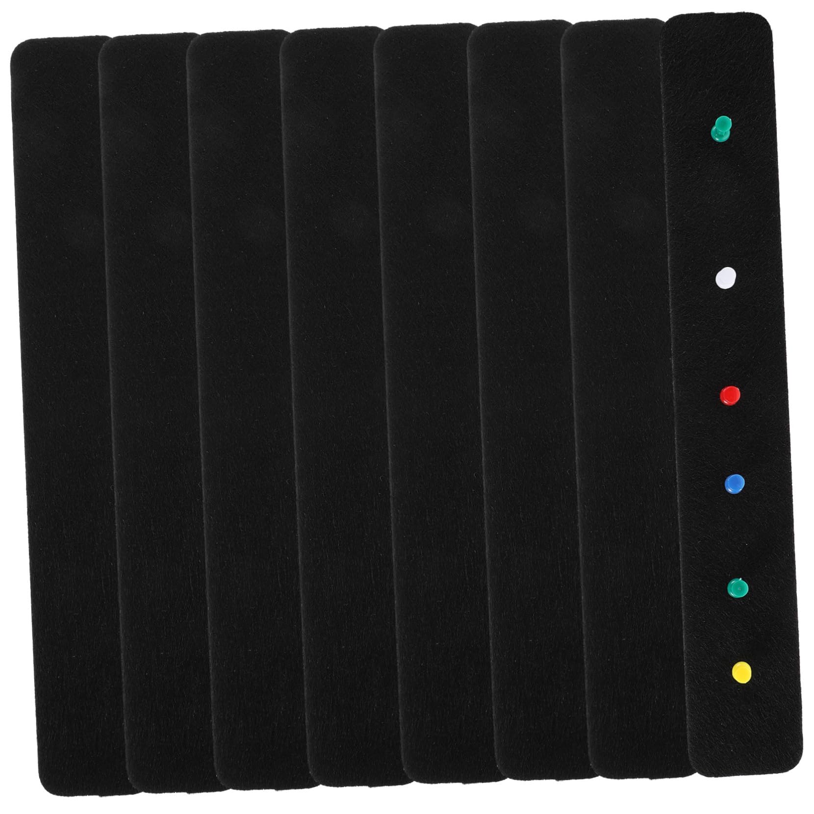 Bandes adhésives en feutre noir pour tableau mémo mural de bureau