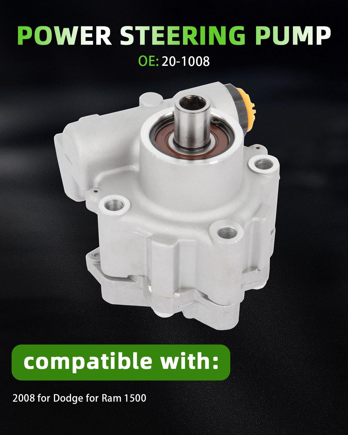 SCITOO Power Steering Pump Replacement for 2008 for Dodge for Ram 1500 20-1008 Power assist pump