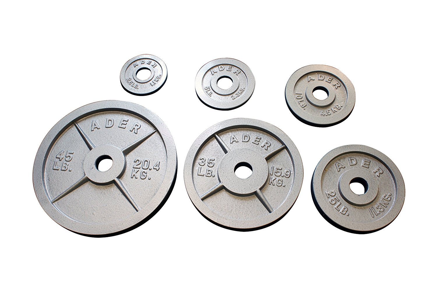 Ader Olympic Plate (Gray Hammertone Finished, 10 Lb) Sold As a Pair