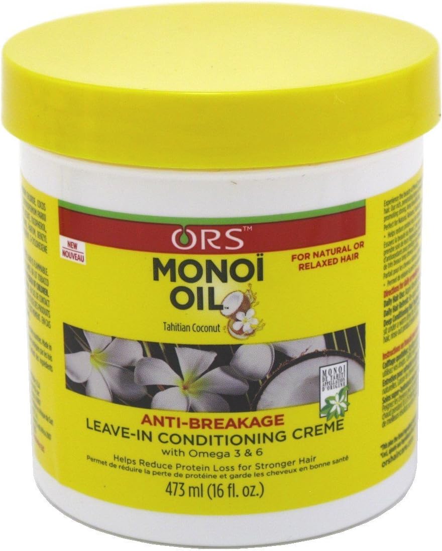 ORS Monoi Oil Anti-Breakage Leave In Conditioning Creme 16 oz (Pack of 2)