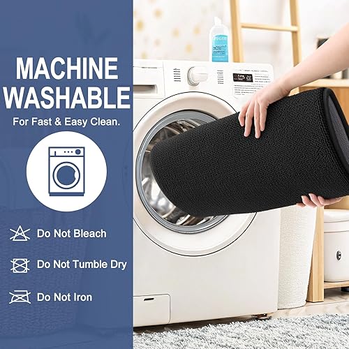 Miniatura 6 de OLANLY - Tapete grueso, de espuma viscoelástica, extrasuave, absorbente, de secado rápido, antideslizante, lavable a máquina, para baño, bañera y