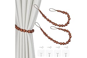 OCIOLI Wood Curtain Tiebacks : Enhancing Window Aesthetics with Natural Charm