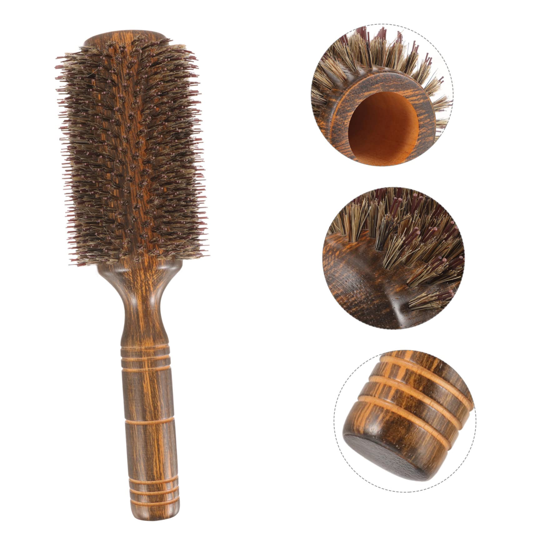 Peine Rizador De Madera Para Cabello Rizado Herramienta De Peinar Cepillo Para Secar Secador Para Mujeres y Niñas Casa