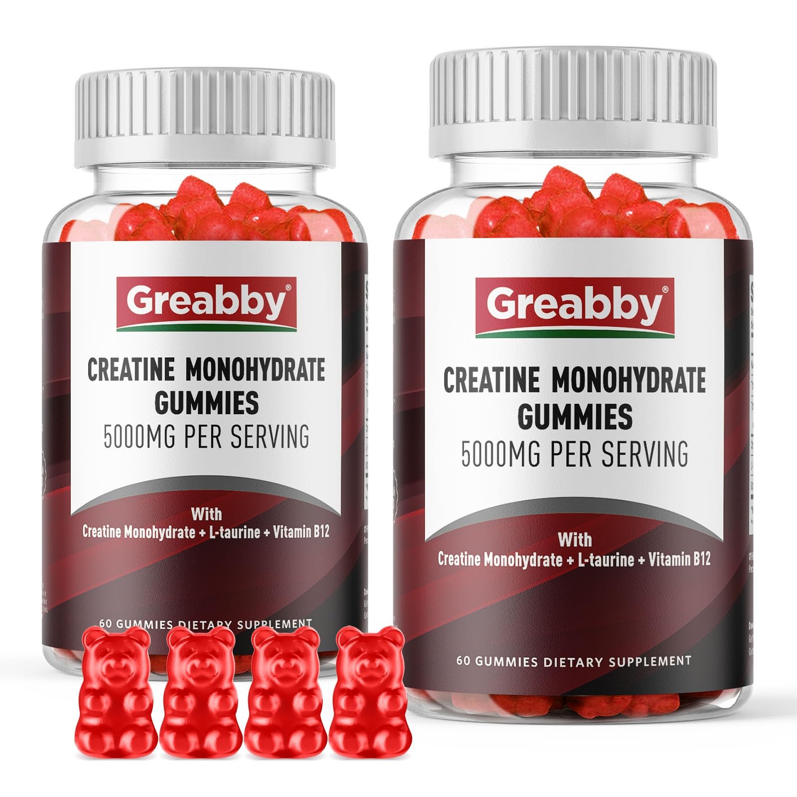 Creatine Monohydrate Gummies 5000mg Per Serving, 120 Count