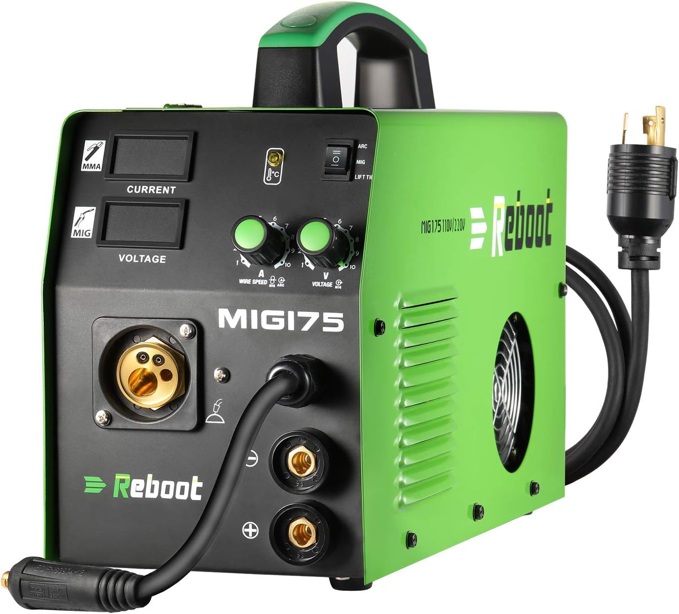 MIG Welder MIG-175 Gas/Gasless DC 220V 1KG/5KG 2 in 1 Flux Core Wire and Solid Wire IGBT Inverter Welding Machine MMA MIG MAG Stick Welder