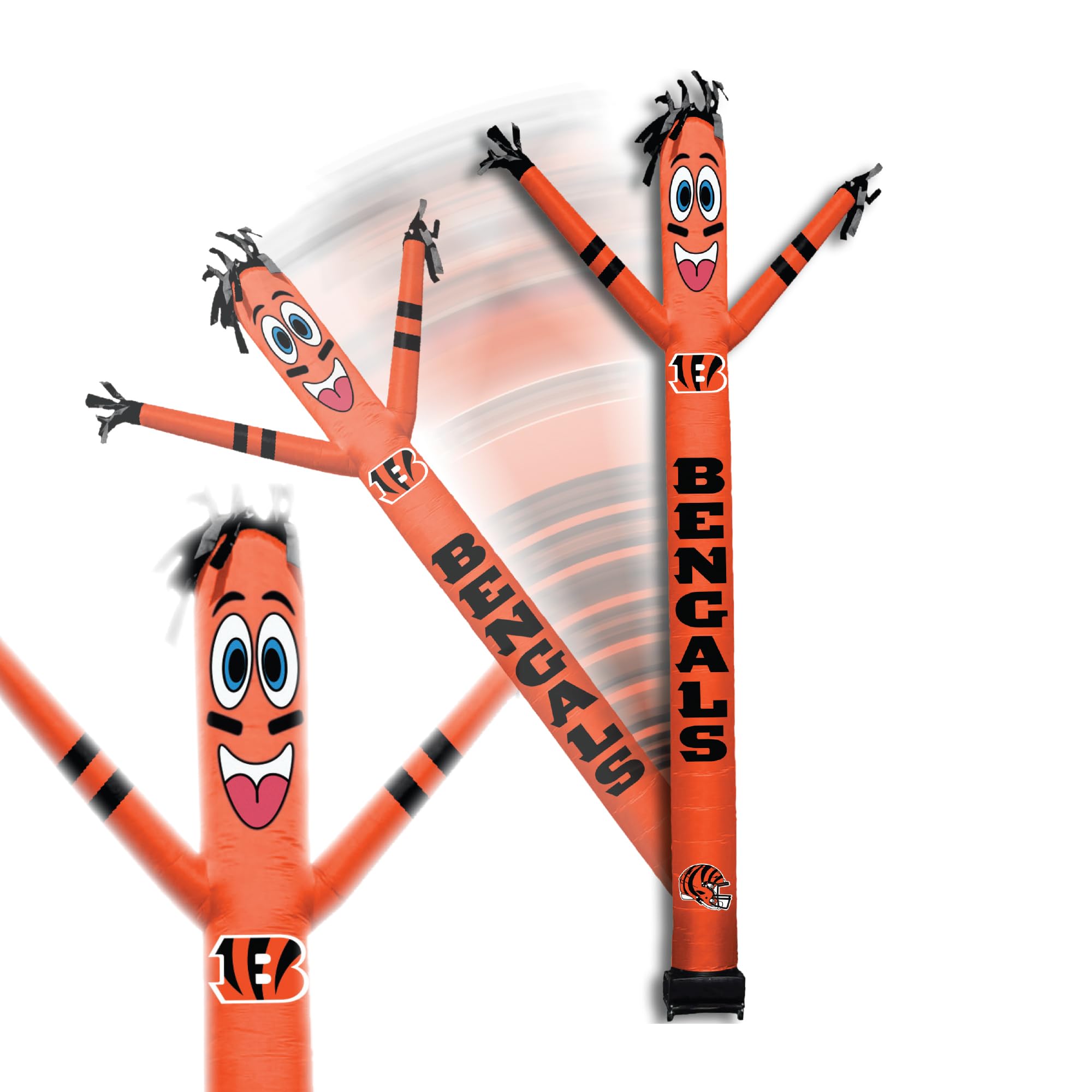 Sporticulture NFL Football Cincinnati Bengals Wacky Waving Inflatable Tube Guy with LED Lights & Built-in Blower Air Wacky Dancers NFL Inflatable Tube