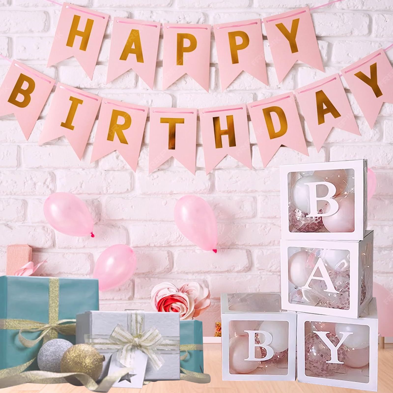 4 Scatole Per Palloncini - Scatola Per Decorazioni Da Festa 30 X