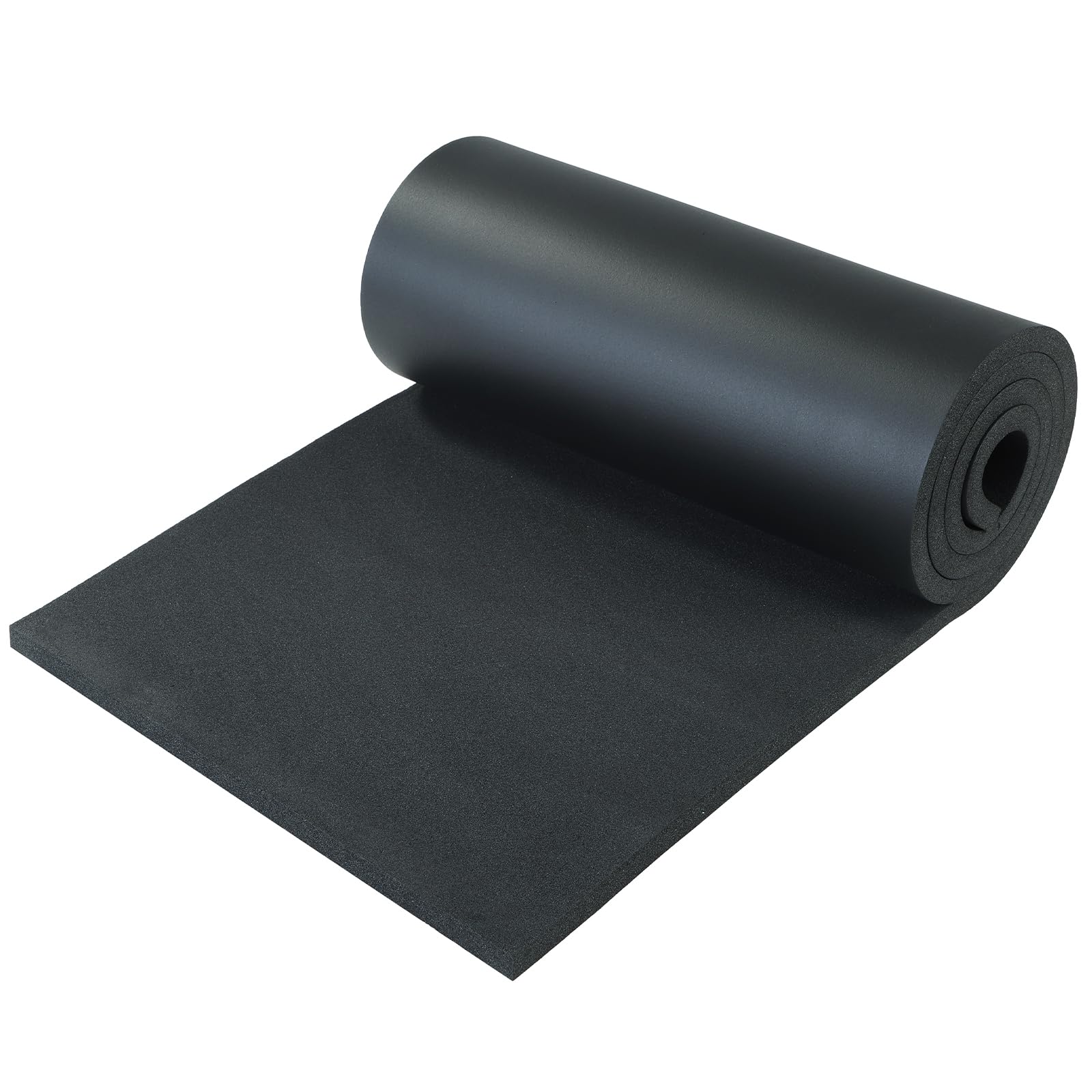 AMGSH Sponge Neoprene Without Adhesive Foam Rubber Sheet,Neoprene Rubber Strips Rolls for DIY Gaskets Pads Seals Crafts Flooring or Cushioning of Anti-Vibration (1, 1/2