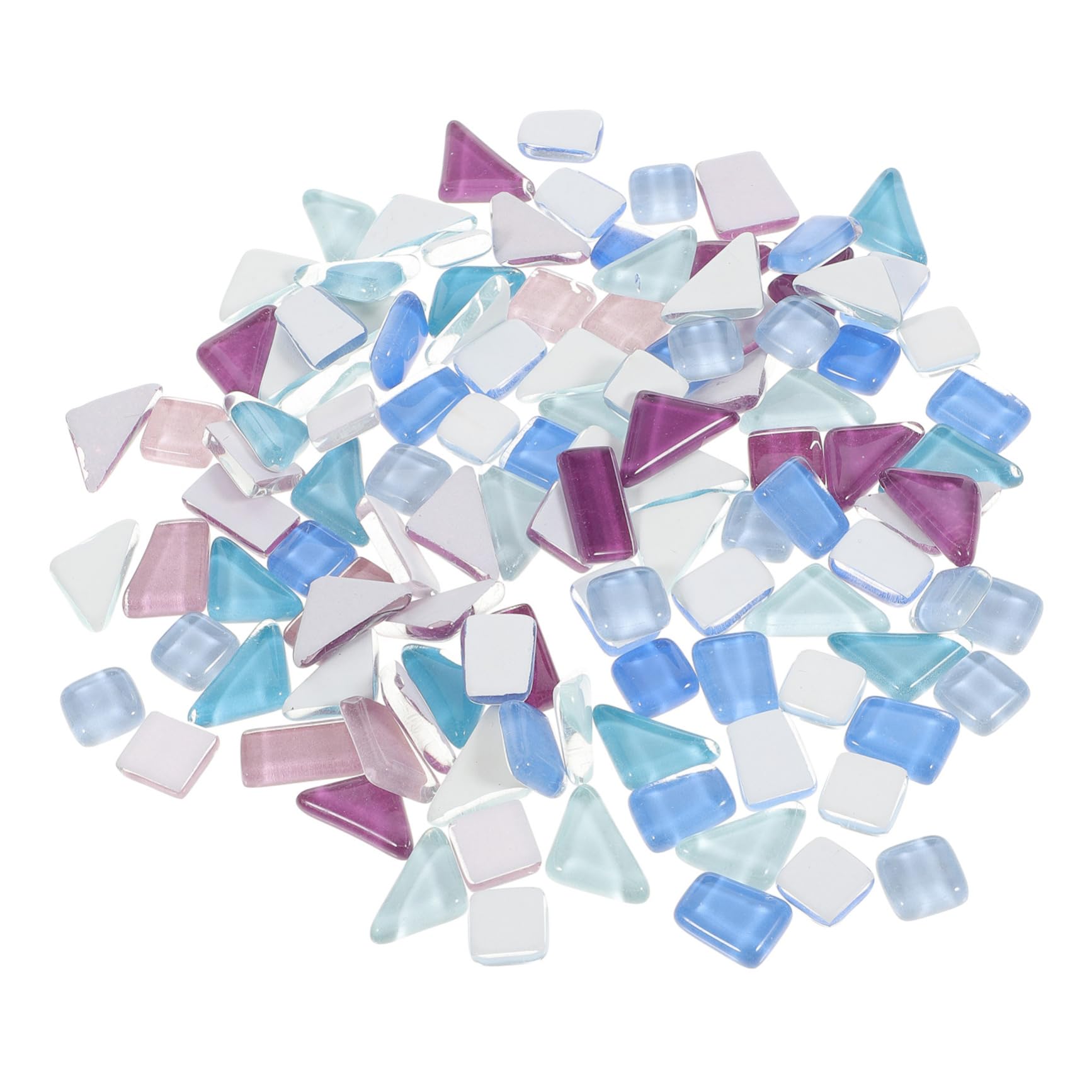 Gogogmee DIY Stained Glass Mosaic Tiles Cathedral Tiles Set for Home Office Dec