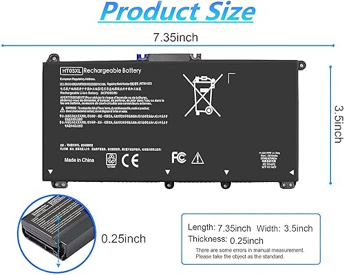 Miniatura 4 de HTO3XL HT03XL L11119-855 - Batería para portátil HP Spare Pavilion 15-da0xxx 15-cs0xxx 15-cs3073cl 15-cs3153cl 15-cs1065cl 15-da0014dx 15-da012dx