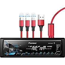 Pioneer MVH-X390BT Digital Media Receiver with Pioneer ARC app, MIXTRAX, Built-in Bluetooth and USB Direct Control for iPod/iPhone and Android Phones & zonoz 3 in 1 Multi USB Charging Cable Bundle