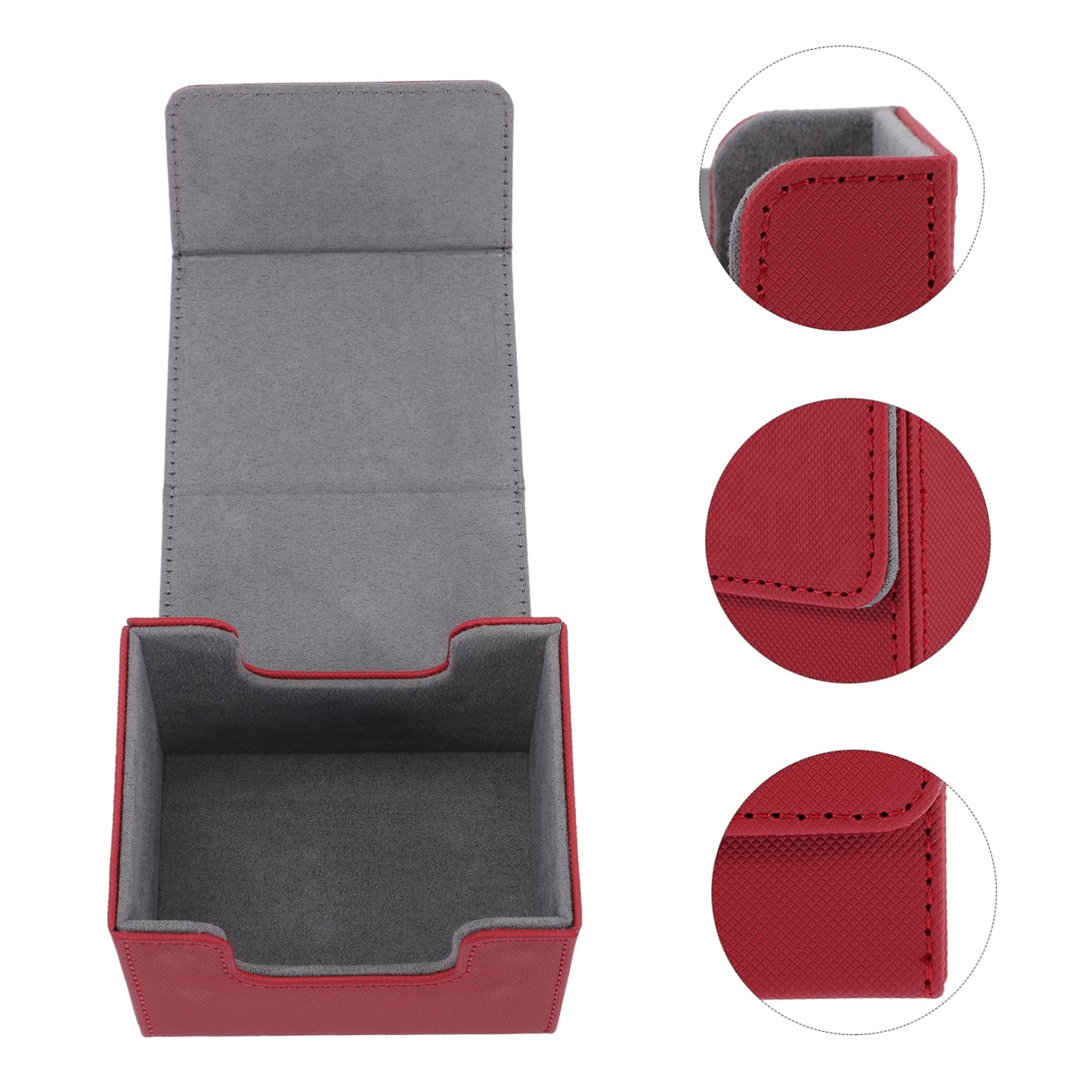 Lurrose 3pezzi Scatola Porta Carte Pu Leather Organizer Per Giochi Di Carte Design Portatile e Antiscratch e Giocatori Per Amici e Famiglia