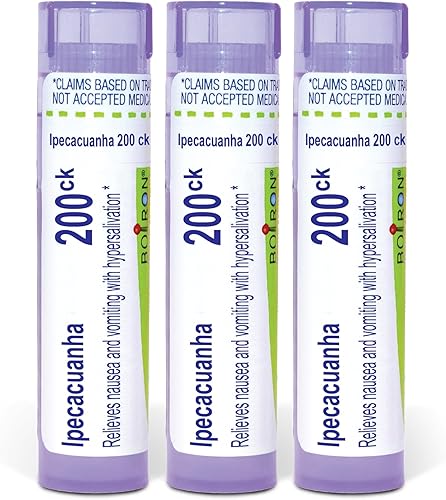 Boiron Ipecacuanha 200Ck Medicina homeopática para alivio digestivo - Paquete de 3 (240 pellets)