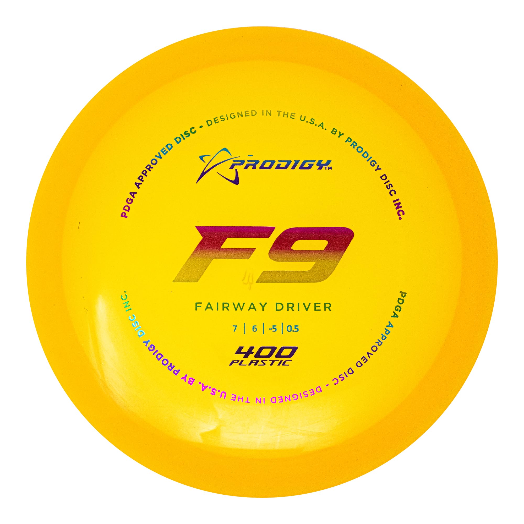 Prodigy Disc 400 F9 Disc Golf Disc - Understable Fairway Driver Disc Golf Disc for Beginners, Extremely Durable Frisbee Golf Disc Golf Driver, 170-176g, Colors May Vary